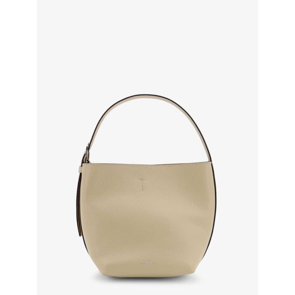 Toteme Women Petite Belted Leather Handbag With Logo Lettering Print